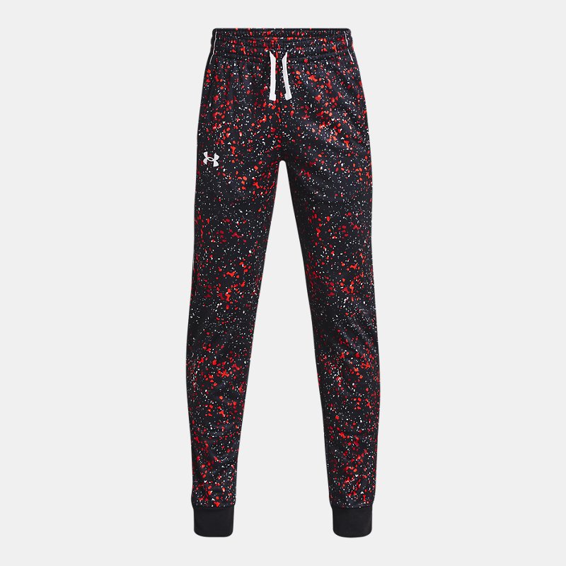 Boys' Under Armour Pennant 2.0 Pants Black / Stadium Red / White YLG