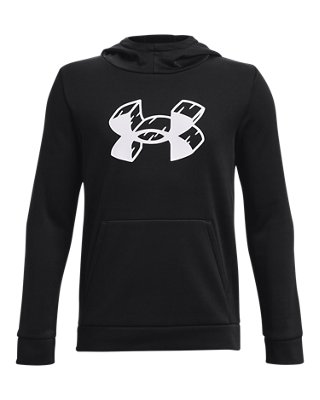 Boys' Armour Fleece® Hoodie, Black, pdpZoomDesktop image number 0