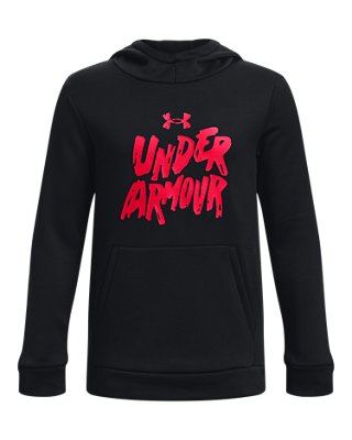 Boys' Armour Fleece® Graphic Hoodie, Black, pdpZoomDesktop image number 0