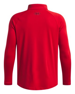 Топ Under Armour UA Velocity ¼ Zip для мальчиков, цвет: Красный / Чёрный — фото 2