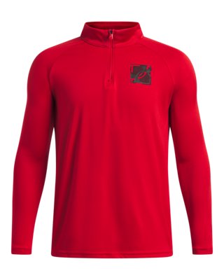 Топ Under Armour UA Velocity ¼ Zip для мальчиков, цвет: Красный / Чёрный — фото 1