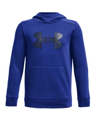 Boys' Armour Fleece® Big Logo Hoodie, Blue, pdpZoomDesktop image number 0