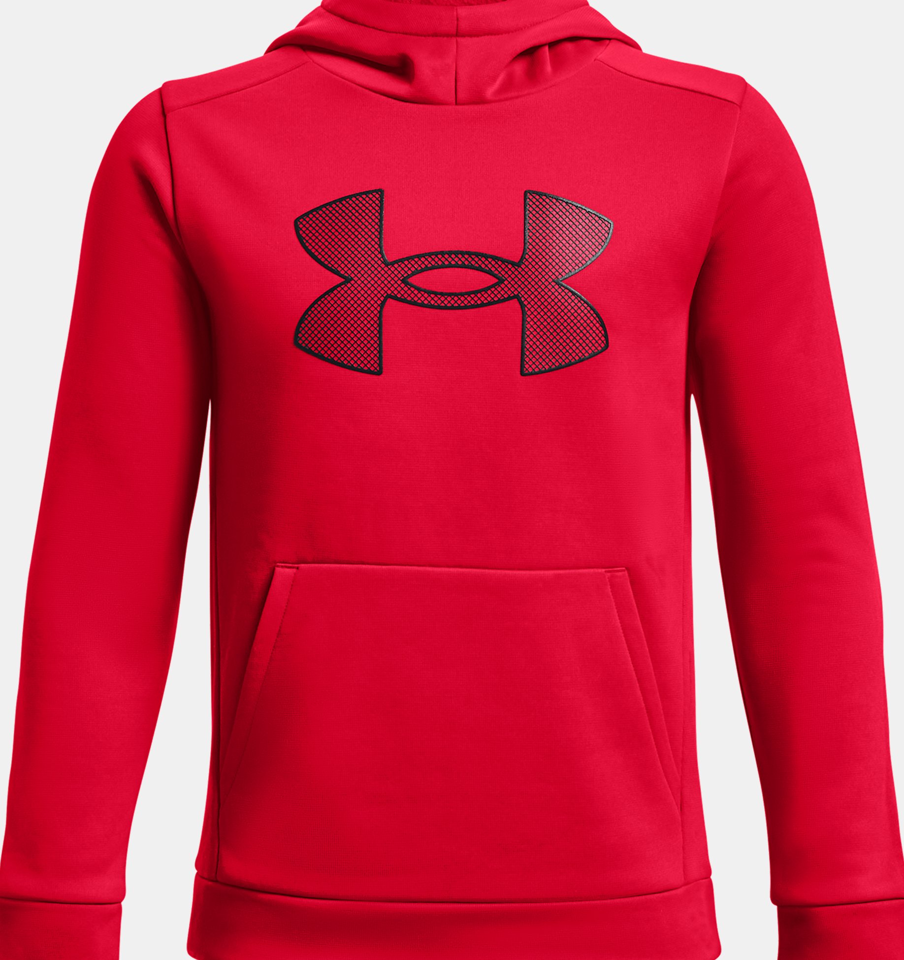 Boys' Armour Fleece® Big Logo Hoodie, Red, pdpZoomDesktop image number 0