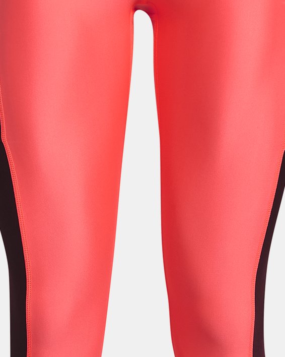 Women's Under Armor Leggings Size M Lava Orange All Seasons Gear
