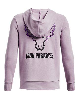 Boys' Project Rock Disrupt Fleece Bull Full-Zip Hoodie image number 1