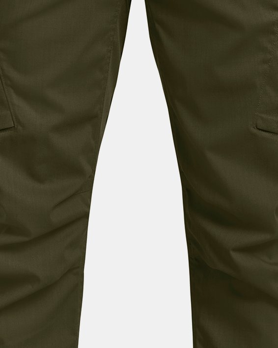 Plus Size Men's Cargo Trousers, Comfy Non Stretchy Army Green Cargo Pants,  Oversized Loose Clothings