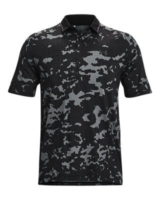 Polo UA Iso-Chill Charged Camo para Hombre, Black, pdpMainDesktop image number 4