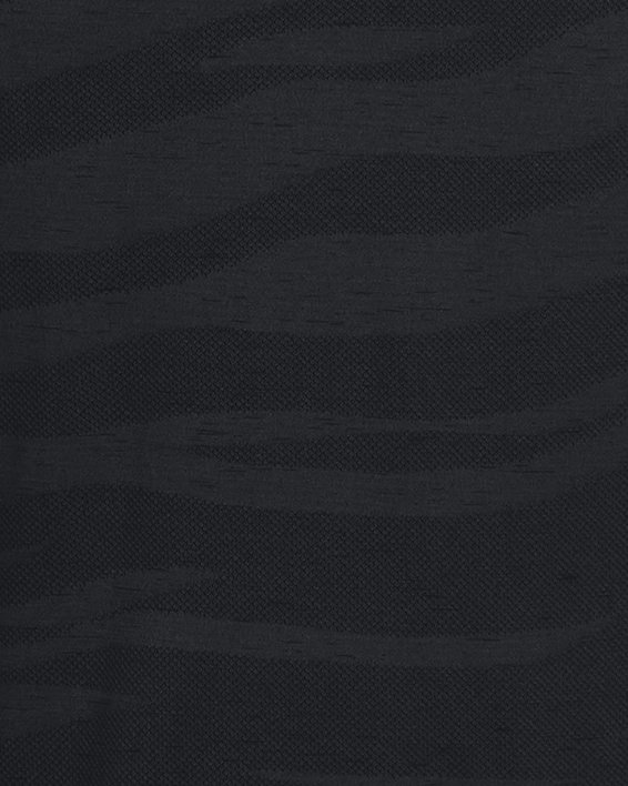 Men's UA Seamless Wave Short Sleeve in Black image number 5