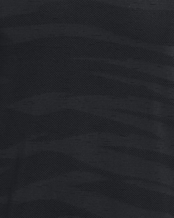 Men's UA Seamless Wave Short Sleeve in Black image number 4