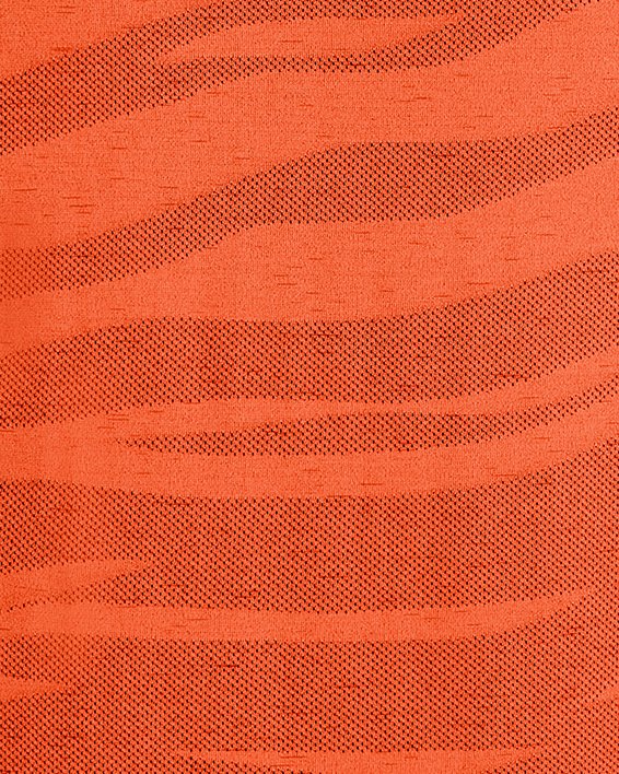 男士UA Seamless Wave短袖上衣 in Orange image number 5