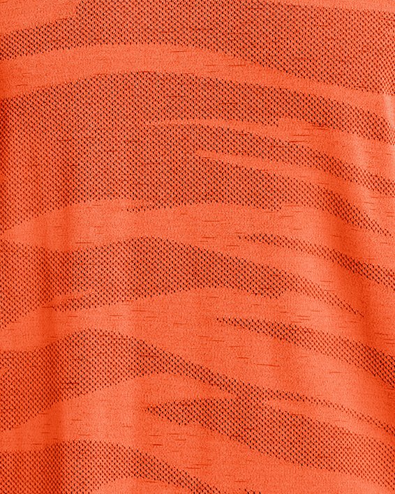 男士UA Seamless Wave短袖上衣 in Orange image number 4