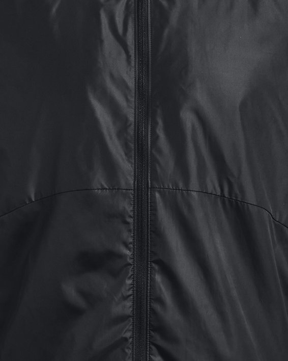Men's UA RUSH™ Woven Full-Zip in Black image number 5