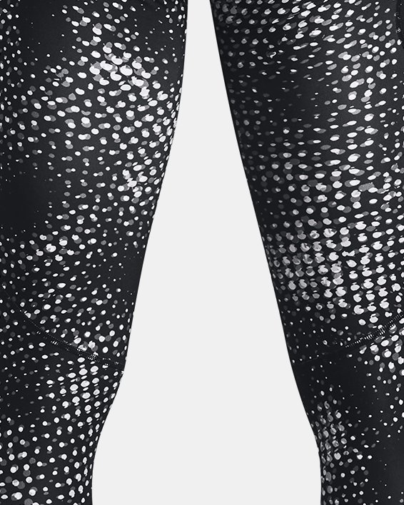Men's HeatGear® Printed Leggings in Black image number 2