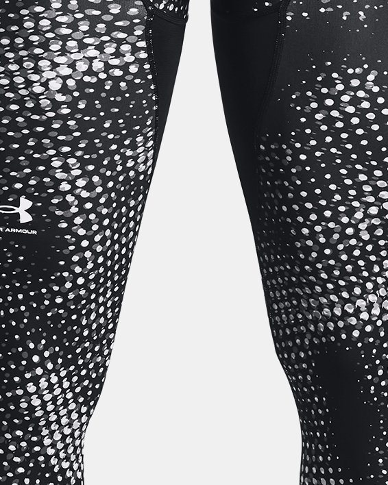 Men's HeatGear® Printed Leggings in Black image number 1