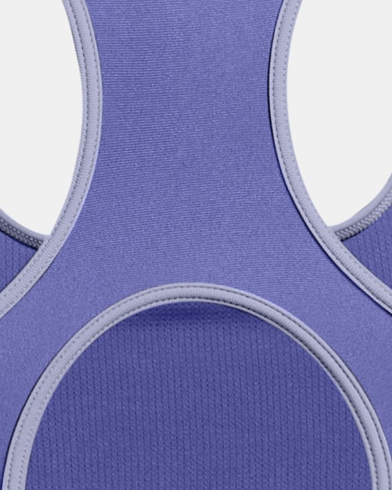 Women's HeatGear® Mid Padless Sports Bra, Purple, pdpMainDesktop image number 11