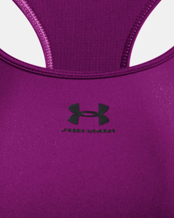 Women's HeatGear® Mid Padless Sports Bra in Purple image number 10