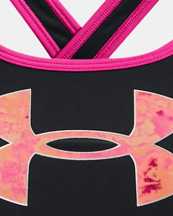 Теннисная майка для девочки Under Armour Girls Crossback Printed Sports Bra  Выгодно в KVADRATIK