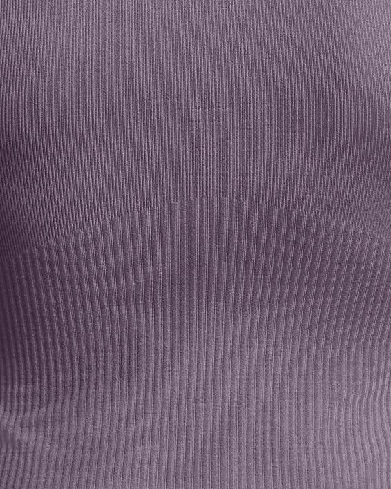 Women's UA RUSH™ Seamless Short Sleeve in Purple image number 5