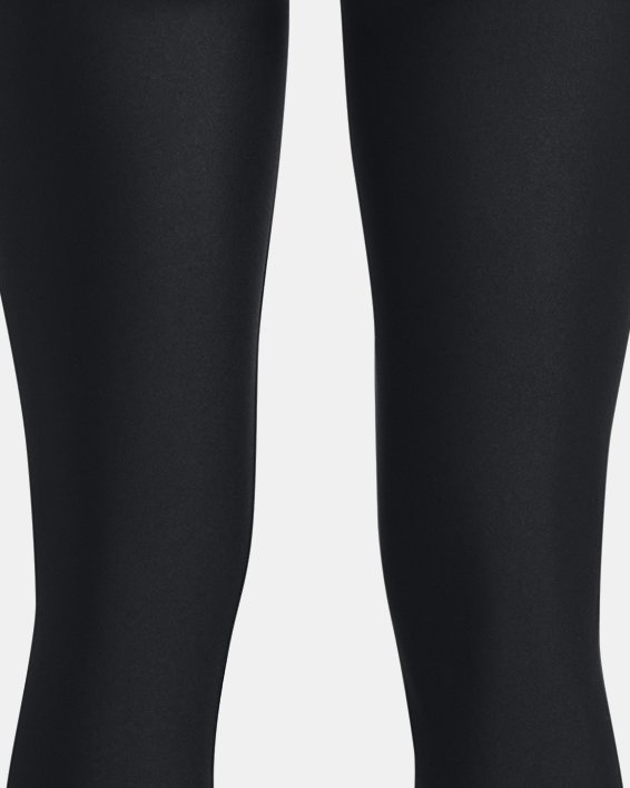 Girls' HeatGear® Print Branded Leggings, Black, pdpMainDesktop image number 1