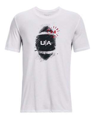 Men's UA Brush Stroke Football Short Sleeve image number 4