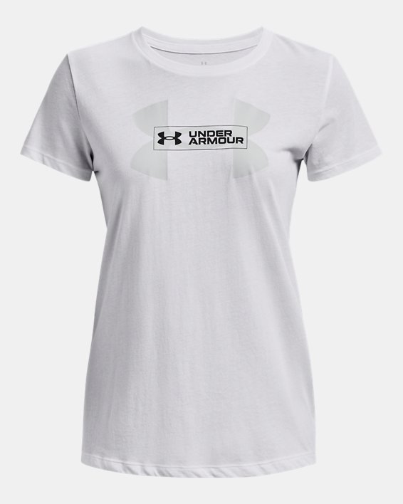 T-shirt avec logo superposé UA pour femmes