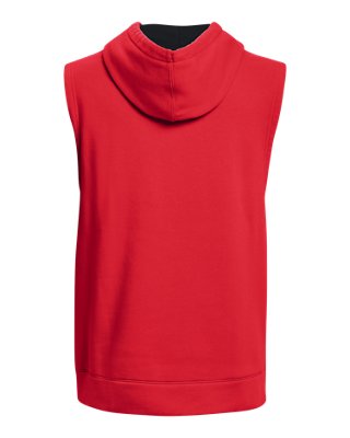 Sudadera con capucha Curry de tejido Fleece sin mangas para hombre, Red, pdpMainDesktop image number 5