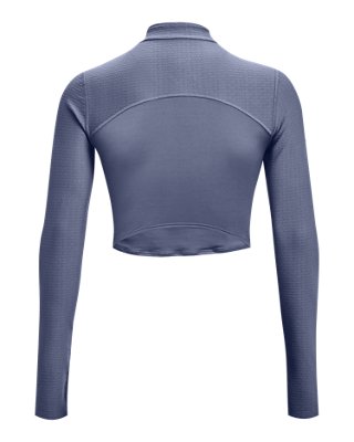 Playera Manga Larga UA RUSH&trade; Mock para Mujer, Purple, pdpMainDesktop image number 5