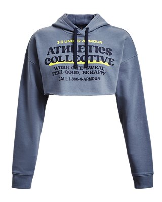 Sudadera corta con capucha UA para mujer, Purple, pdpMainDesktop image number 7