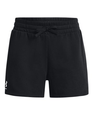 Shorts UA Rival Terry para Mujer, Black, pdpMainDesktop image number 4