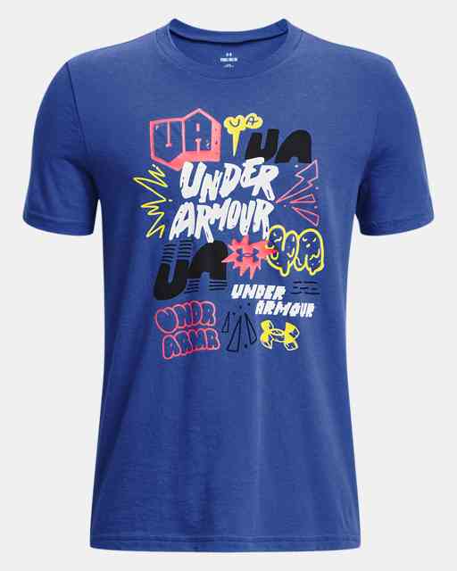 Boys' UA Scattered Brand Short Sleeve