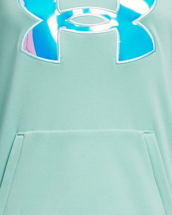 Sudadera con Capucha Armour Fleece® Iridescent Big Logo para Niña, Blue, pdpMainDesktop image number 0