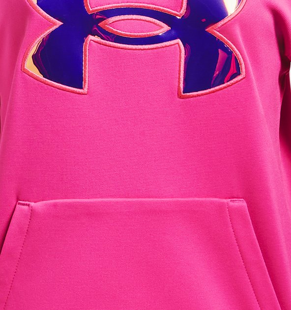 Under Armour Girls' Armour Fleece® Iridescent Big Logo Hoodie