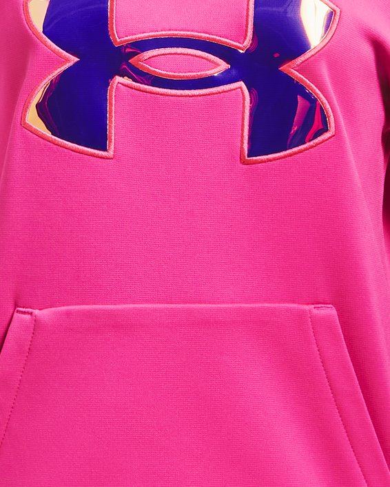 Chandail à capuchon avec gros logo iridescent Armour Fleece® pour filles