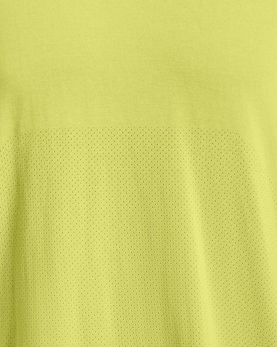 Men's UA Seamless Stride Short Sleeve, Yellow, pdpMainDesktop image number 4