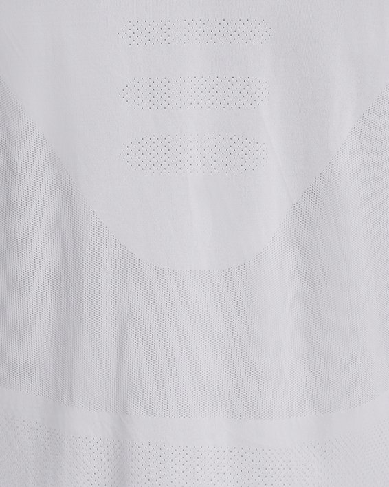 男士UA Seamless Stride長袖T恤 in White image number 5