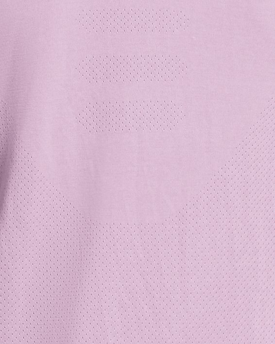 Women's UA Seamless Stride Short Sleeve in Purple image number 4