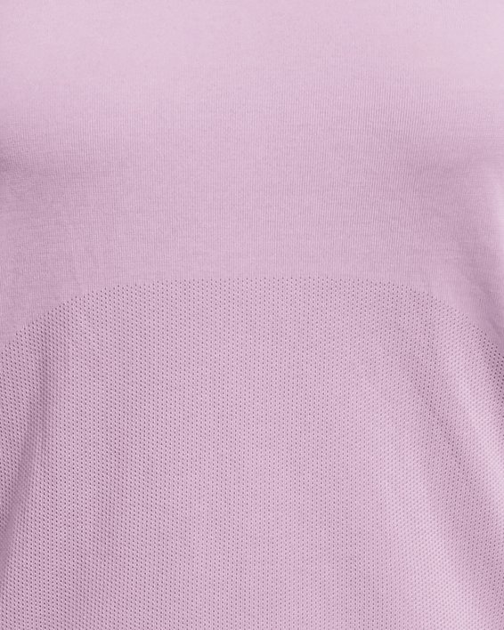 Women's UA Seamless Stride Short Sleeve in Purple image number 3