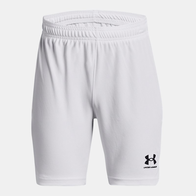 Boys' Under Armour Challenger Core Shorts White / Black YSM (127 - 137 cm)