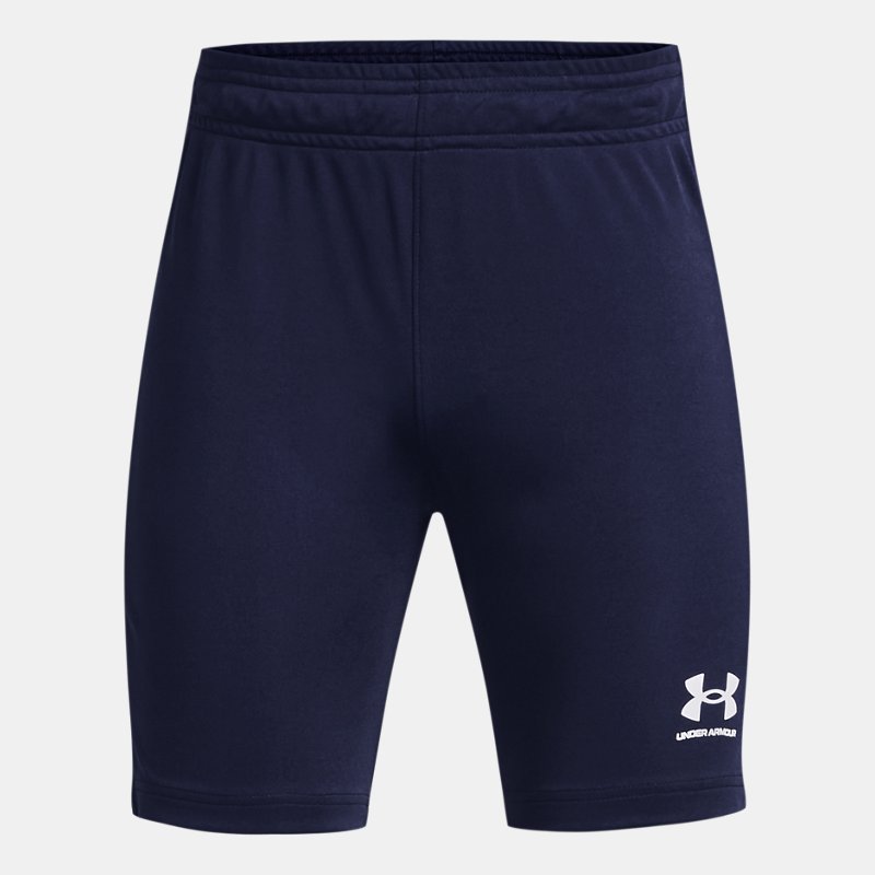 Boys' Under Armour Challenger Core Shorts Midnight Navy / White YLG (149 - 160 cm)