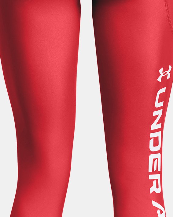 Damen HeatGear® Leggings in voller Länge, Red, pdpMainDesktop image number 5