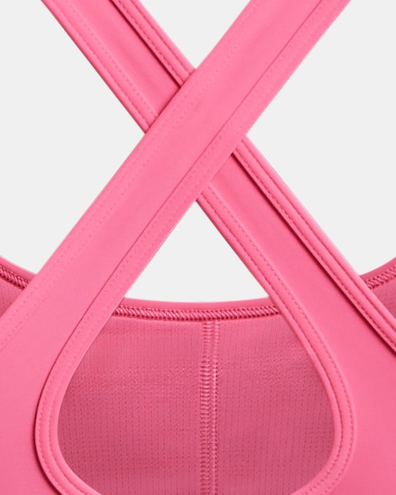 Bra deportivo Armour® Mid Crossback para mujer, Pink, pdpMainDesktop image number 11