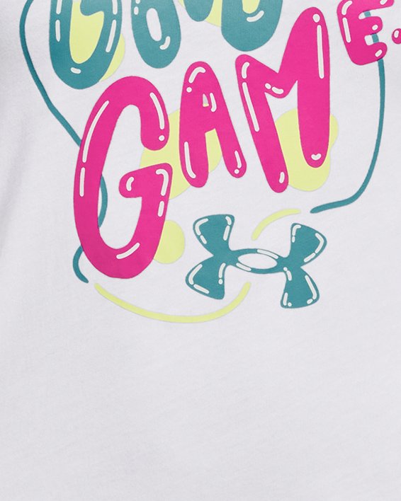 女童UA Good Game短袖T恤 in White image number 0