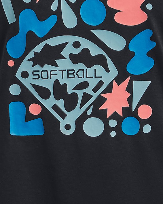Girls' UA Softball Collage Short Sleeve