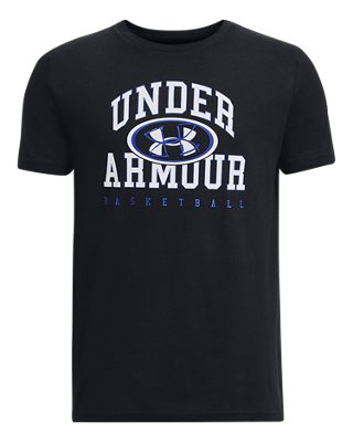 Playera Manga Corta UA Basketball Lock Up para Ni&ntilde;o, Black, pdpMainDesktop image number 0