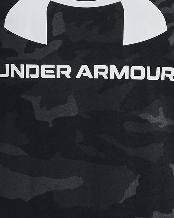 Boys' UA Logo Printed Short Sleeve in Black image number 0