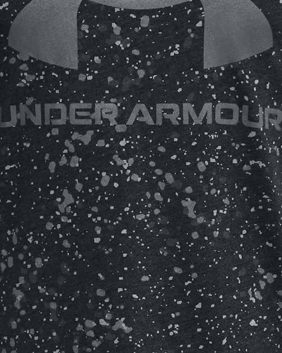 Boys' UA Logo Printed Short Sleeve, Black, pdpMainDesktop image number 0