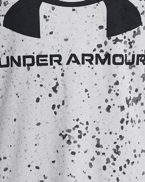Boys' UA Logo Printed Short Sleeve in Gray image number 0