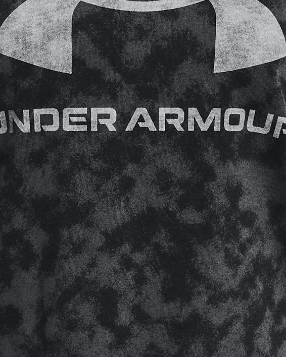Women's UA Logo Printed Heavyweight Short Sleeve, Black, pdpMainDesktop image number 4