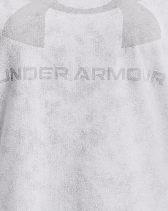 Women's UA Logo Printed Heavyweight Short Sleeve in White image number 4