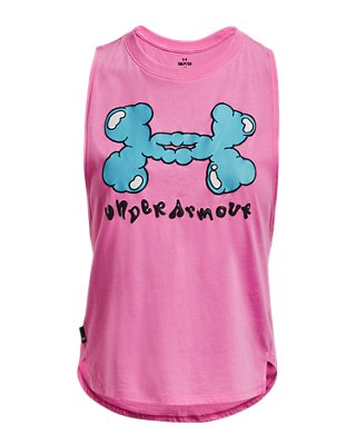 Women's UA Cloud Tank, Pink, pdpMainDesktop image number 4